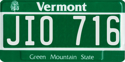 VT license plate JIO716