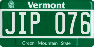 VT license plate JIP076