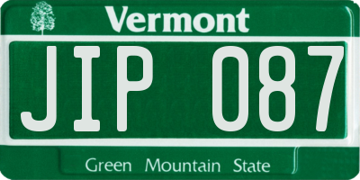VT license plate JIP087