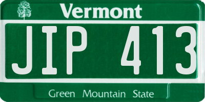 VT license plate JIP413