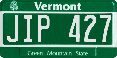 VT license plate JIP427
