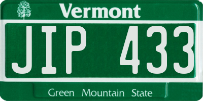 VT license plate JIP433