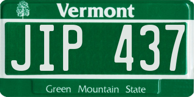 VT license plate JIP437