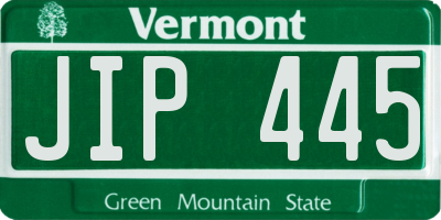 VT license plate JIP445
