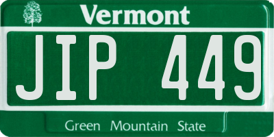 VT license plate JIP449
