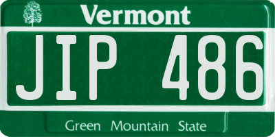 VT license plate JIP486