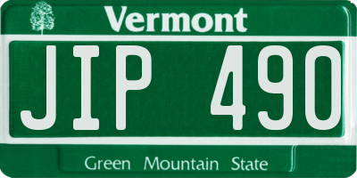 VT license plate JIP490