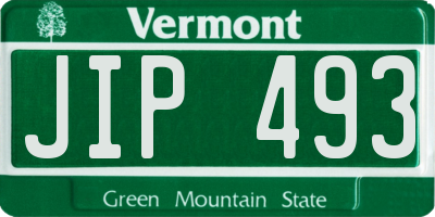 VT license plate JIP493