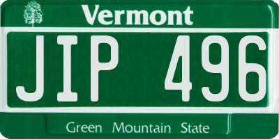 VT license plate JIP496
