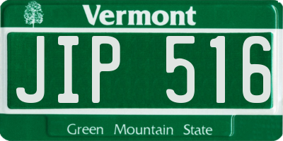 VT license plate JIP516