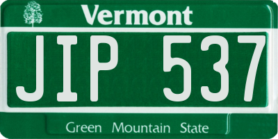 VT license plate JIP537