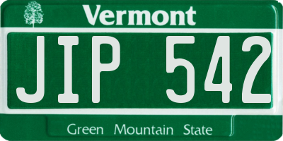 VT license plate JIP542