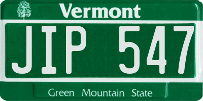 VT license plate JIP547