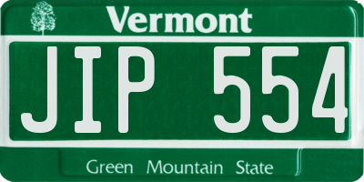 VT license plate JIP554
