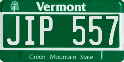 VT license plate JIP557