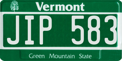 VT license plate JIP583