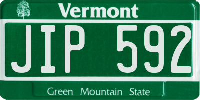 VT license plate JIP592