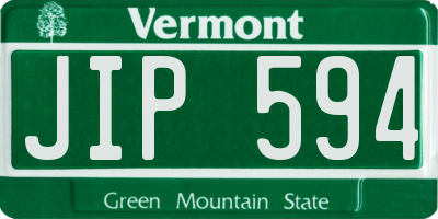 VT license plate JIP594