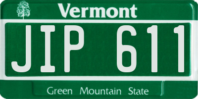 VT license plate JIP611