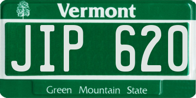 VT license plate JIP620