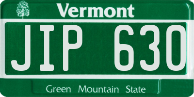 VT license plate JIP630