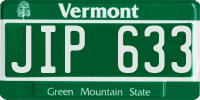 VT license plate JIP633