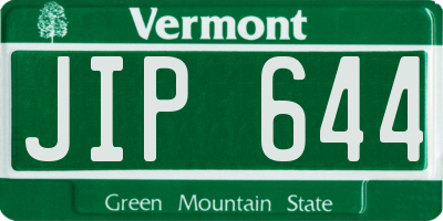 VT license plate JIP644