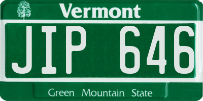 VT license plate JIP646