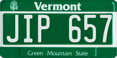 VT license plate JIP657