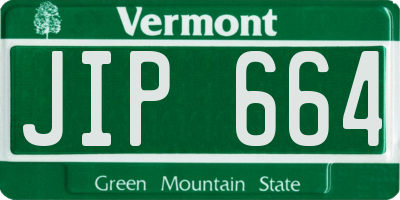 VT license plate JIP664