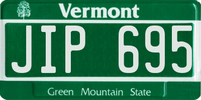 VT license plate JIP695