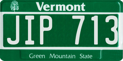 VT license plate JIP713