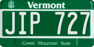 VT license plate JIP727