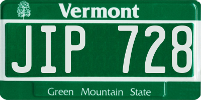 VT license plate JIP728