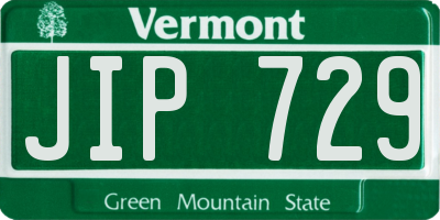 VT license plate JIP729