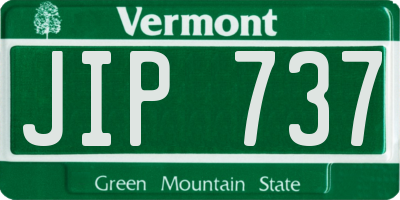 VT license plate JIP737