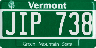 VT license plate JIP738