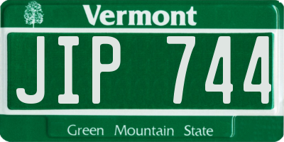 VT license plate JIP744