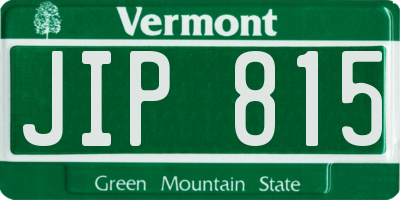 VT license plate JIP815