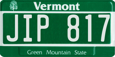 VT license plate JIP817