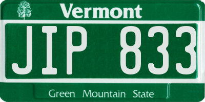 VT license plate JIP833