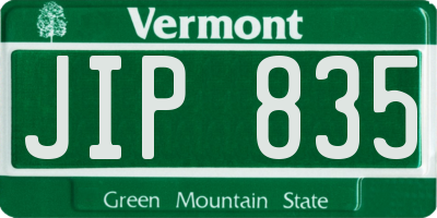 VT license plate JIP835