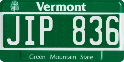 VT license plate JIP836