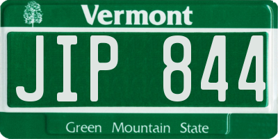 VT license plate JIP844