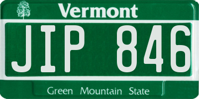 VT license plate JIP846