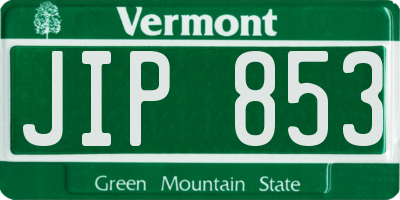VT license plate JIP853