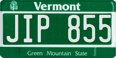VT license plate JIP855