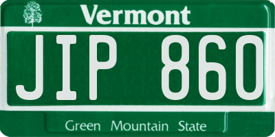VT license plate JIP860