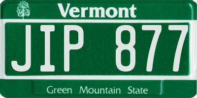 VT license plate JIP877
