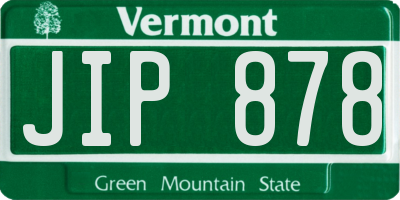 VT license plate JIP878